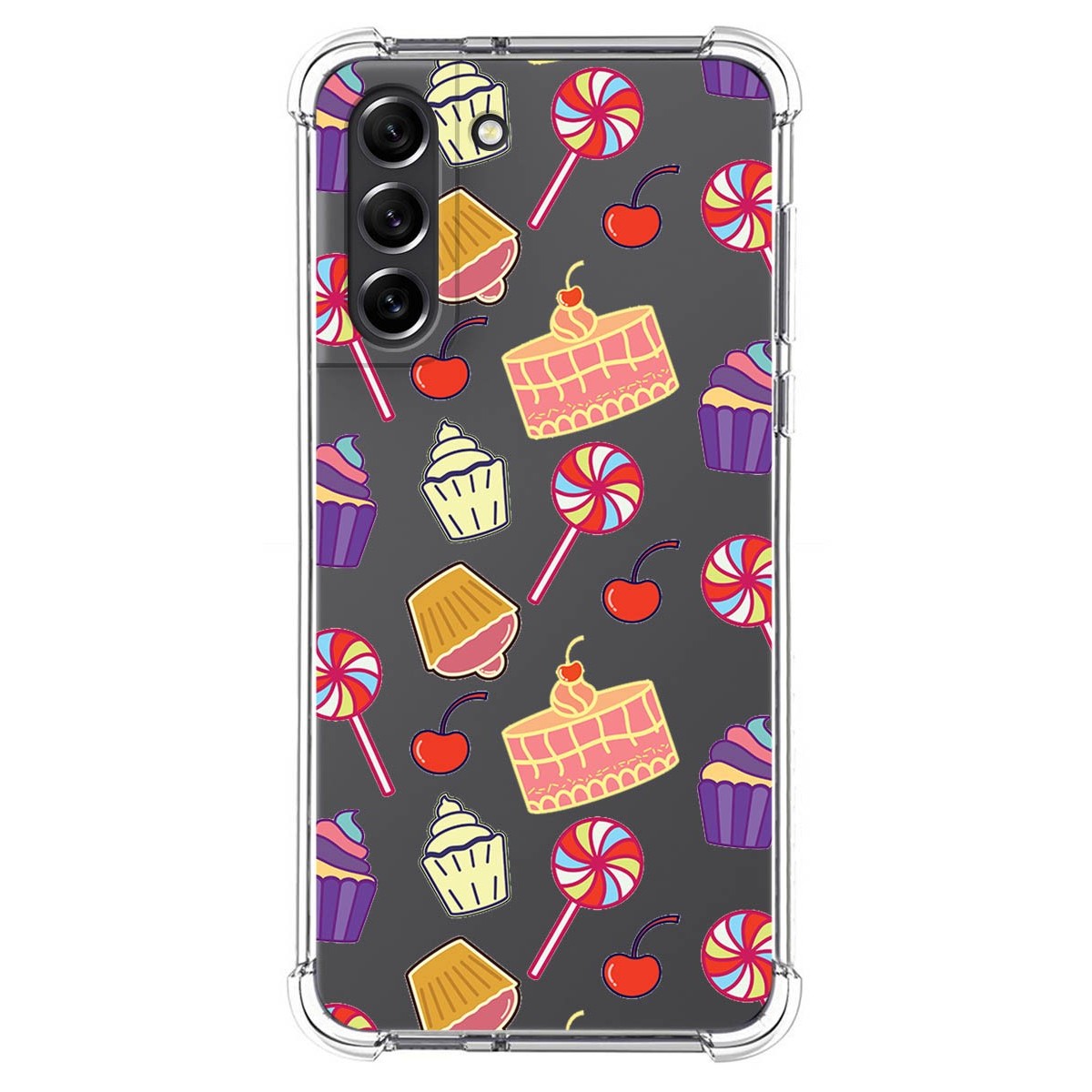 Funda Silicona Antigolpes para Samsung Galaxy S21 FE 5G diseño Dulces 01 Dibujos