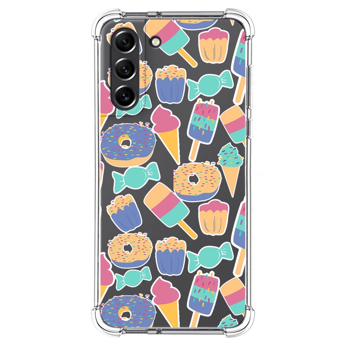 Funda Silicona Antigolpes para Samsung Galaxy S21 FE 5G diseño Dulces 02 Dibujos