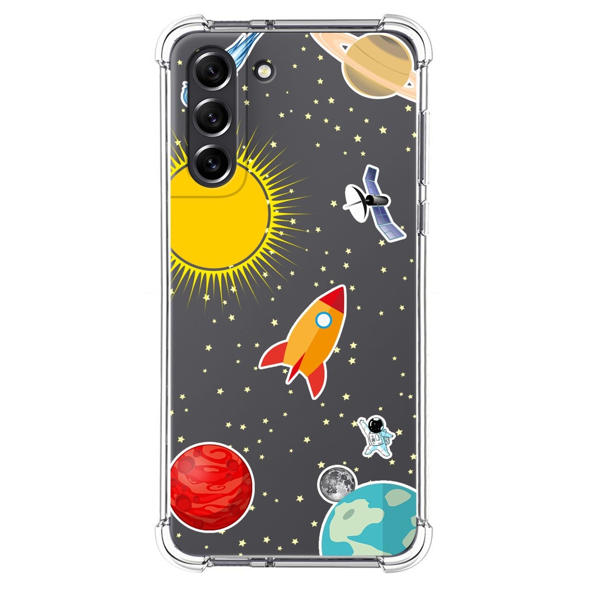 Funda Silicona Antigolpes para Samsung Galaxy S21 FE 5G diseño Espacio Dibujos