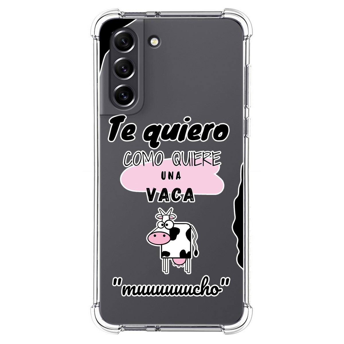 Funda Silicona Antigolpes para Samsung Galaxy S21 FE 5G diseño Vaca Dibujos