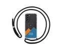 Personaliza tu Funda Colgante Transparente para Samsung Galaxy S21 FE 5G con Cordon Negro Dibujo Personalizada