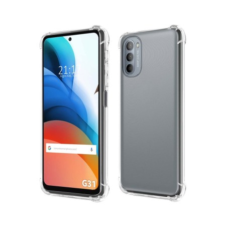 Funda Silicona Antigolpes Transparente para Motorola Moto G31