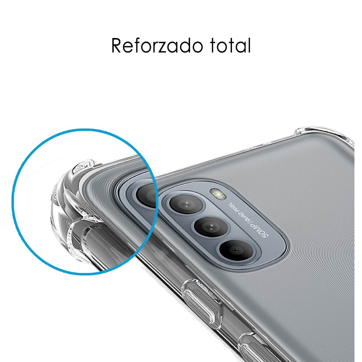 Funda Silicona Antigolpes Transparente para Motorola Moto G31