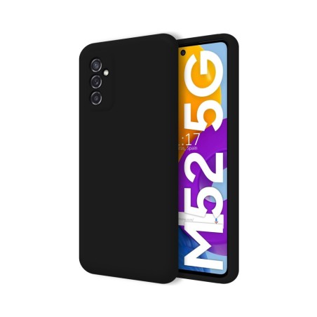 Funda Silicona Líquida Ultra Suave para Samsung Galaxy M52 5G Color Negra