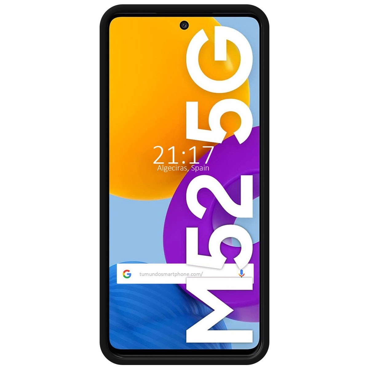 Funda Silicona Líquida Ultra Suave para Samsung Galaxy M52 5G Color Negra