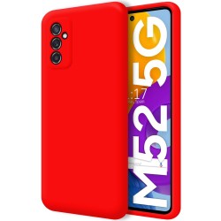 Funda Silicona Líquida Ultra Suave para Samsung Galaxy M52 5G Color Roja