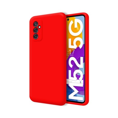 Funda Silicona Líquida Ultra Suave para Samsung Galaxy M52 5G Color Roja