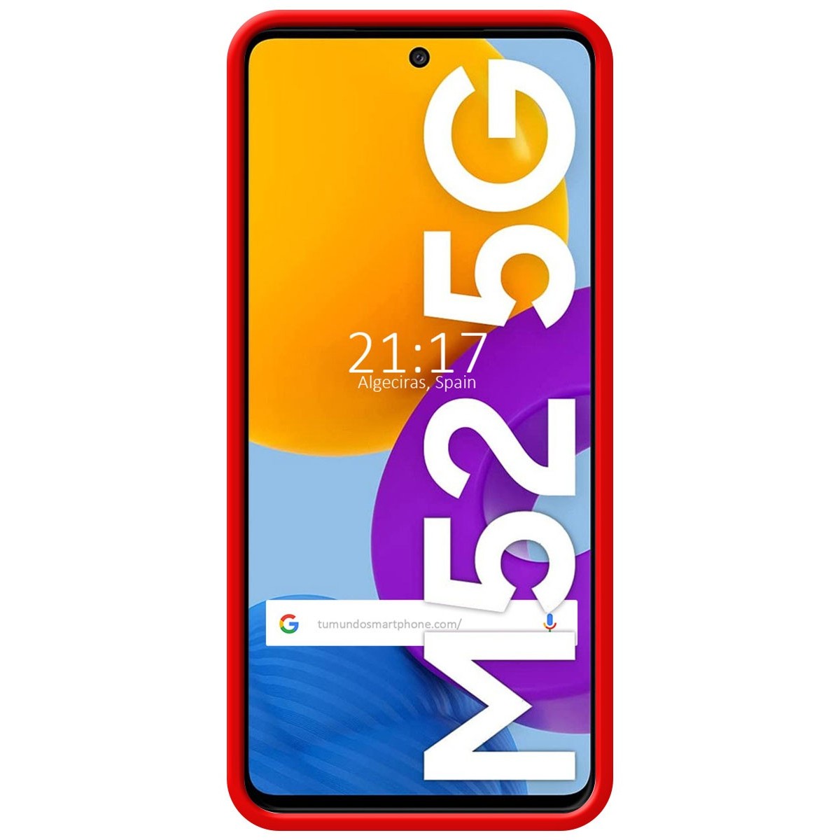 Funda Silicona Líquida Ultra Suave para Samsung Galaxy M52 5G Color Roja