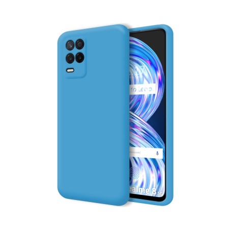 Funda Silicona Líquida Ultra Suave para Realme 8 5G / Narzo 30 5G Color Azul