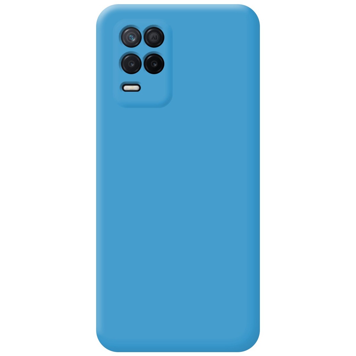 Funda Silicona Líquida Ultra Suave para Realme 8 5G / Narzo 30 5G Color Azul