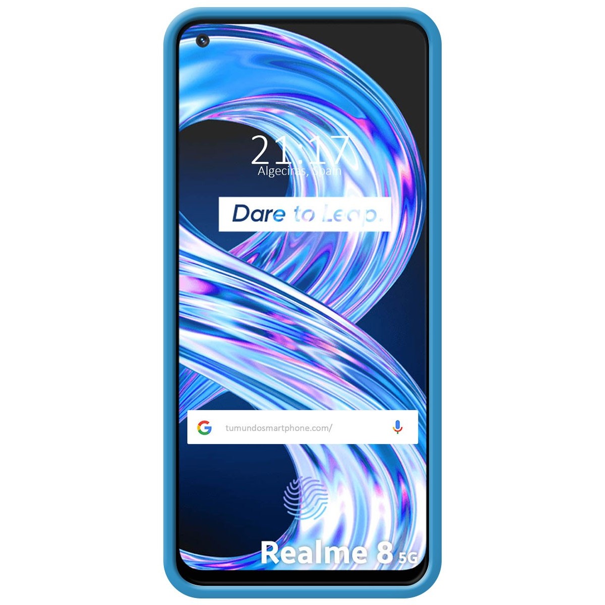 Funda Silicona Líquida Ultra Suave para Realme 8 5G / Narzo 30 5G Color Azul