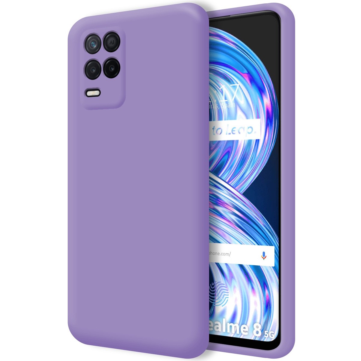 Funda Silicona Líquida Ultra Suave para Realme 8 5G / Narzo 30 5G Color Morada