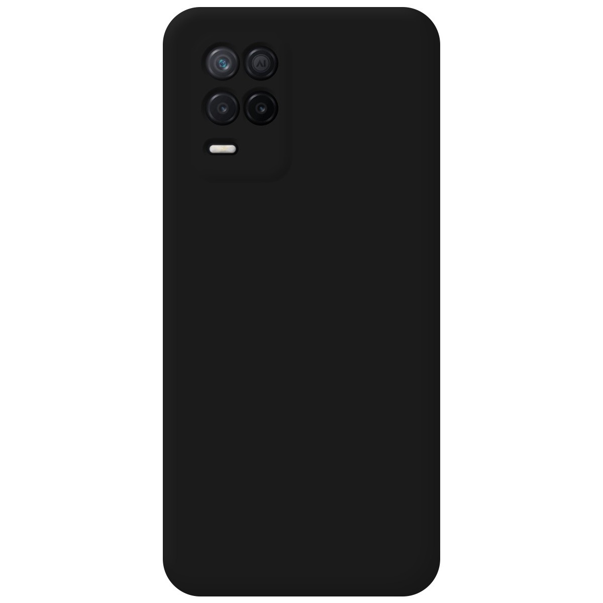 Funda Silicona Líquida Ultra Suave para Realme 8 5G / Narzo 30 5G Color Negra