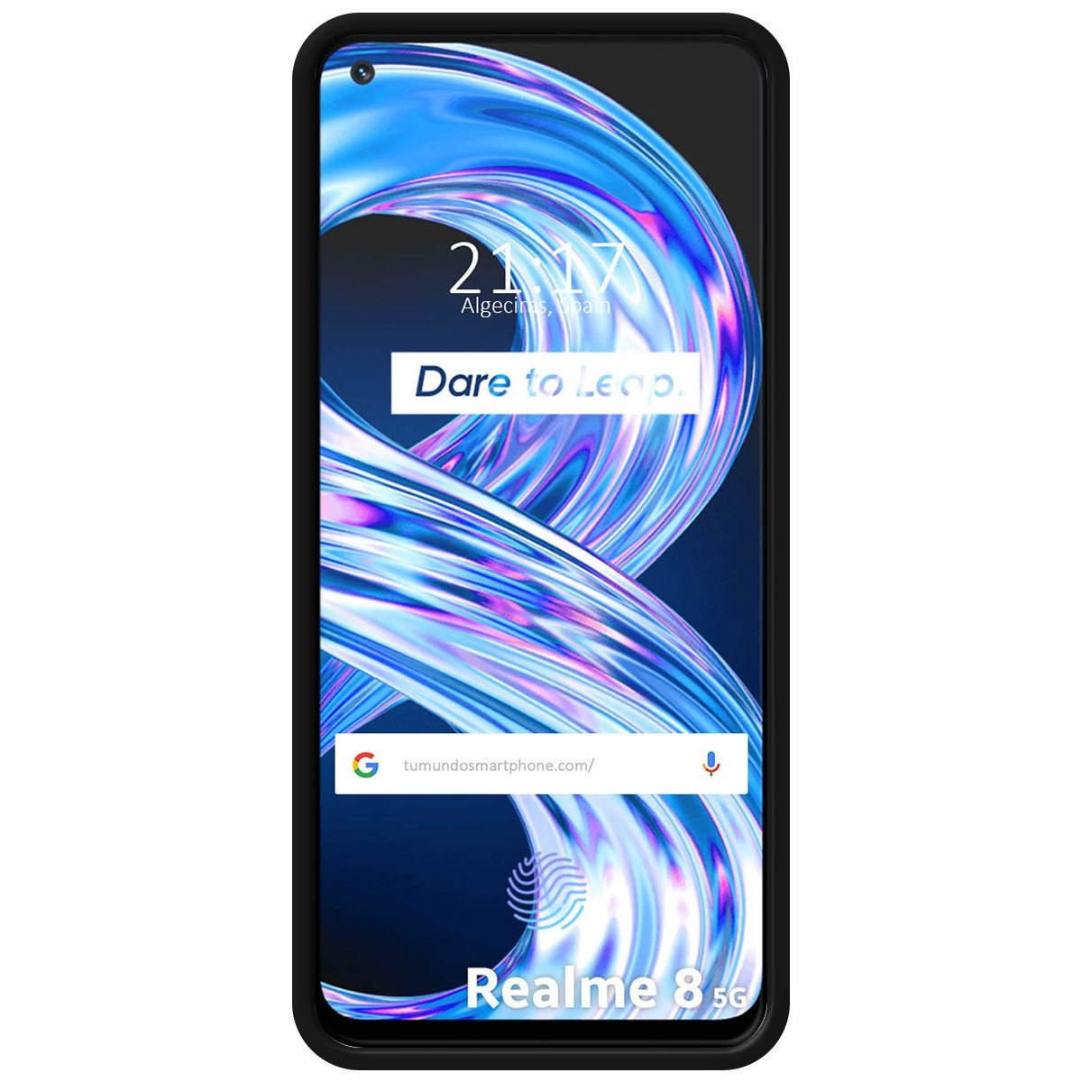Funda Silicona Líquida Ultra Suave para Realme 8 5G / Narzo 30 5G Color Negra