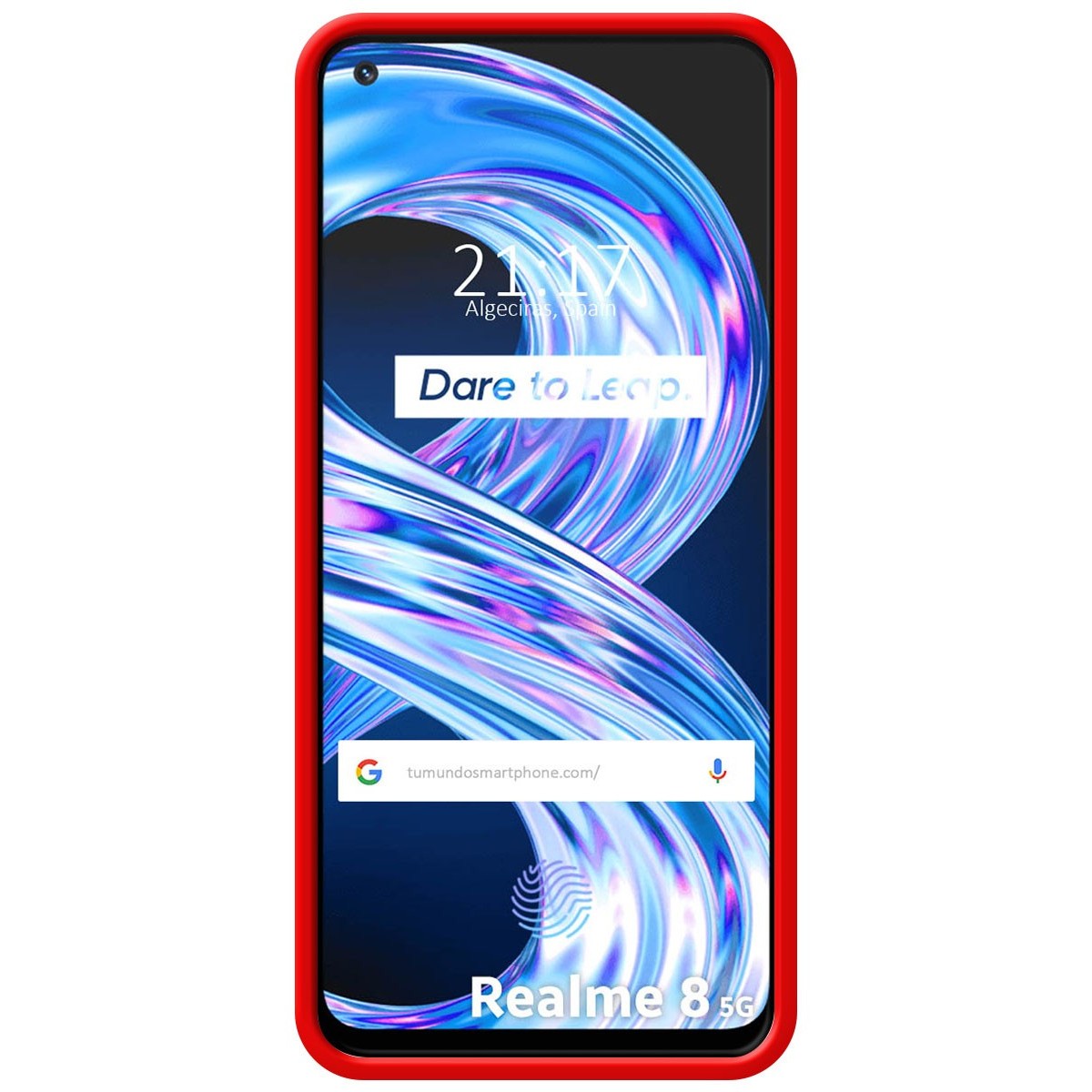 Funda Silicona Líquida Ultra Suave para Realme 8 4G / 8 Pro Color Roja