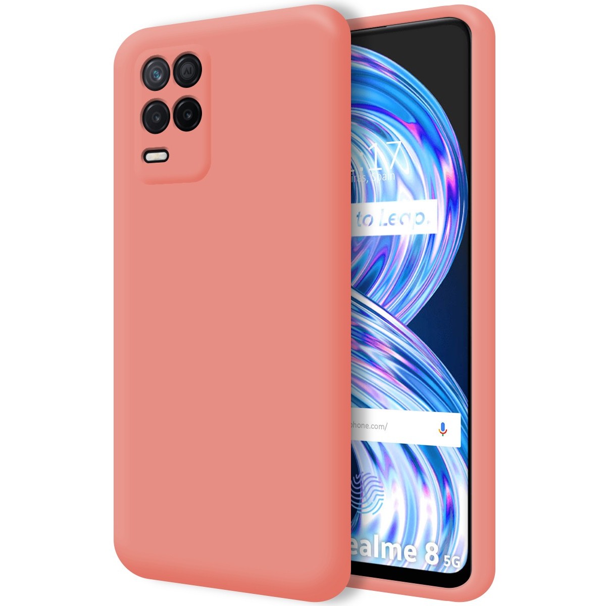 Funda Silicona Líquida Ultra Suave para Realme 8 5G / Narzo 30 5G Color Rosa