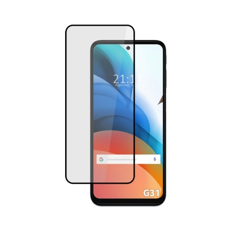 Protector Cristal Templado Completo 5D Full Glue Negro para Motorola Moto G31 Vidrio