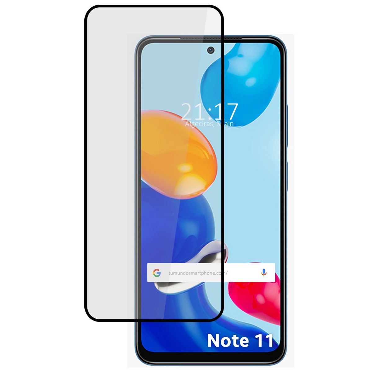 Protector de pantalla Xiaomi Redmi Note 11S NEGRO de Cristal