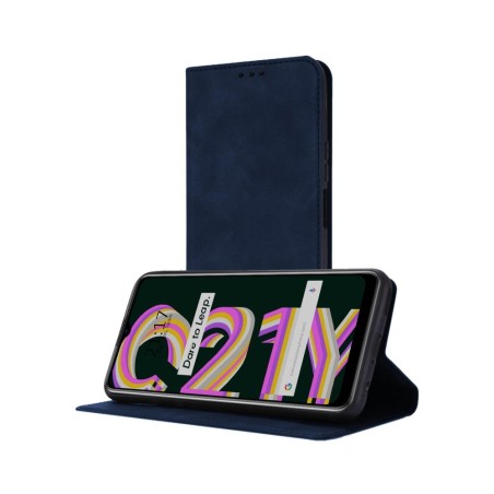 Funda Polipiel con tarjetero para Realme C21Y / C25Y color Azul