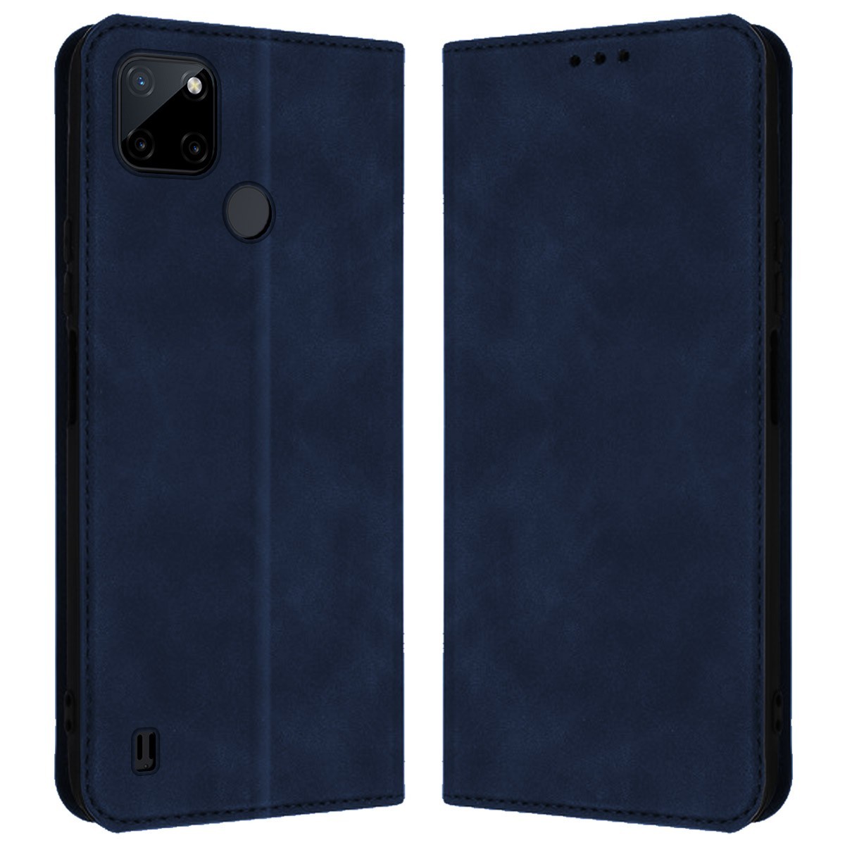 Funda Polipiel con tarjetero para Realme C21Y / C25Y color Azul