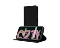 Funda Polipiel con tarjetero para Realme C21Y / C25Y color Negra