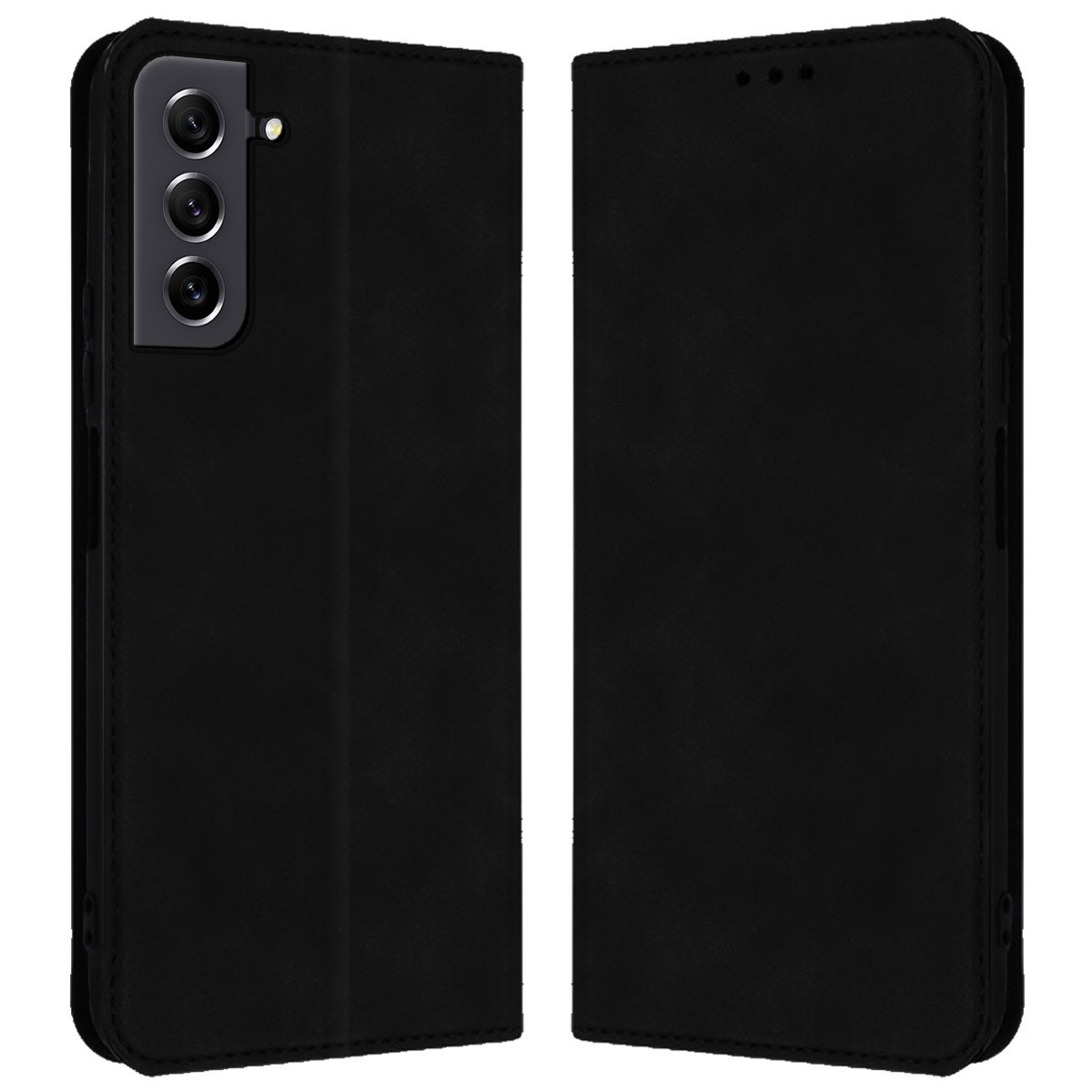 Funda Polipiel con tarjetero para Samsung Galaxy S21 FE 5G color Negra