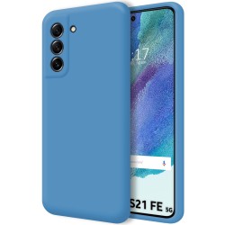 Funda Silicona Líquida Ultra Suave para Samsung Galaxy S21 FE 5G color Azul