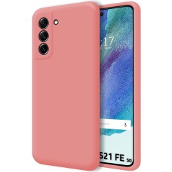 Funda Silicona Líquida Ultra Suave para Samsung Galaxy S21 FE 5G color Rosa