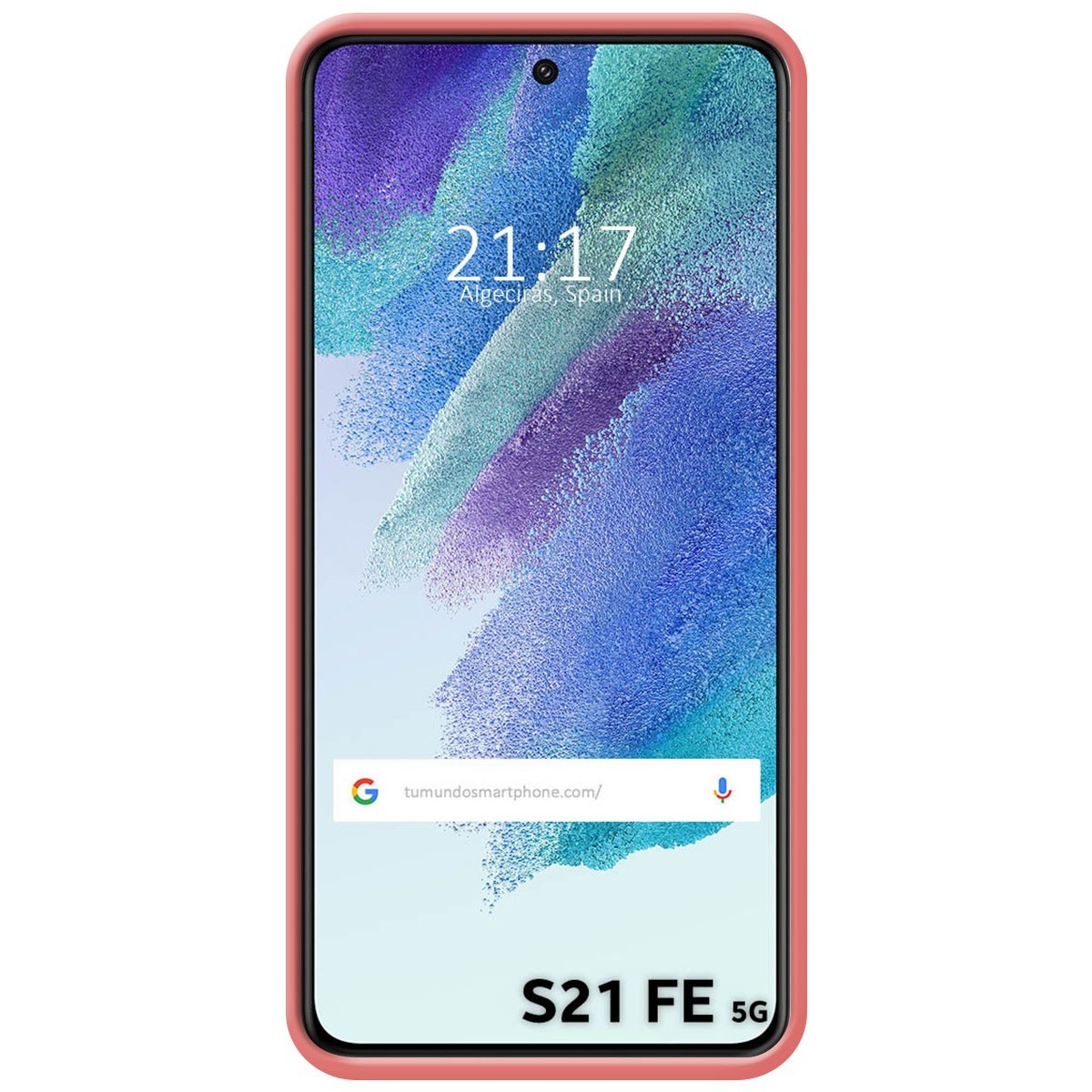 Funda Silicona Líquida Ultra Suave para Samsung Galaxy S21 FE 5G color Rosa