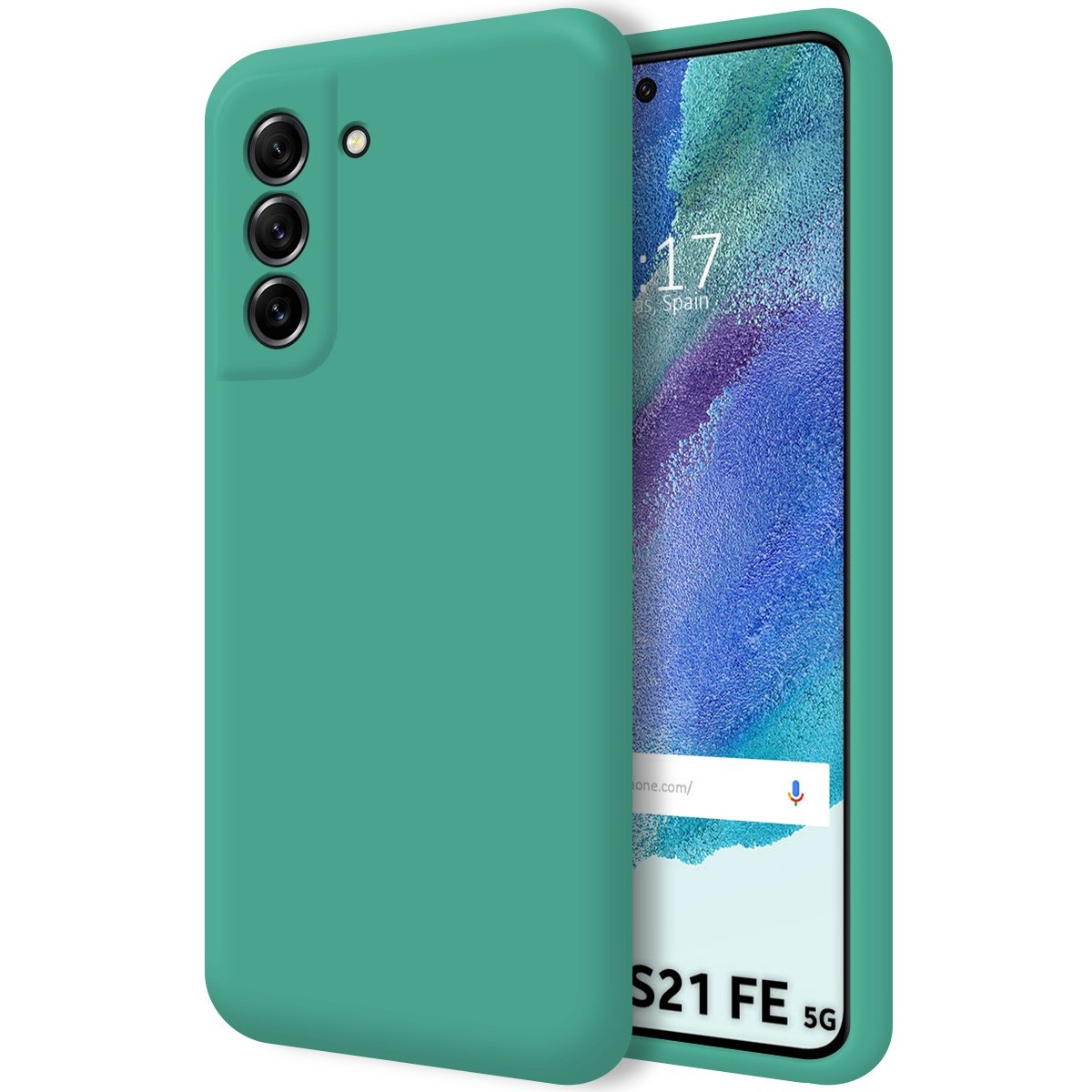 Funda Silicona Líquida Ultra Suave para Samsung Galaxy S21 FE 5G color Verde