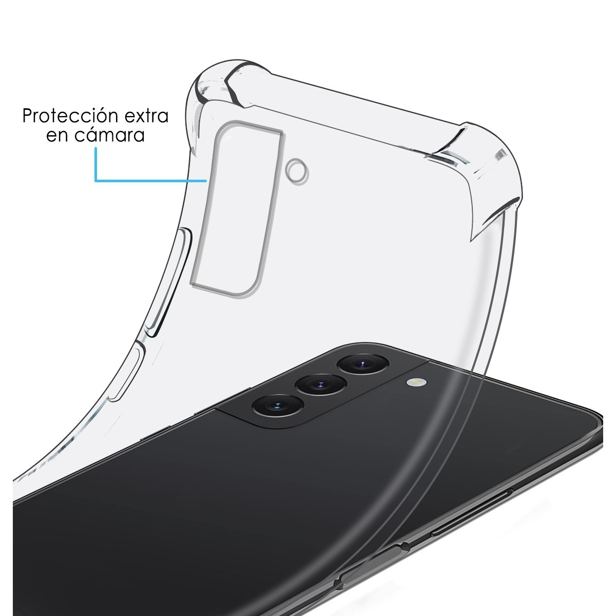 Funda Silicona Antigolpes Transparente para Samsung Galaxy S22 Plus 5G