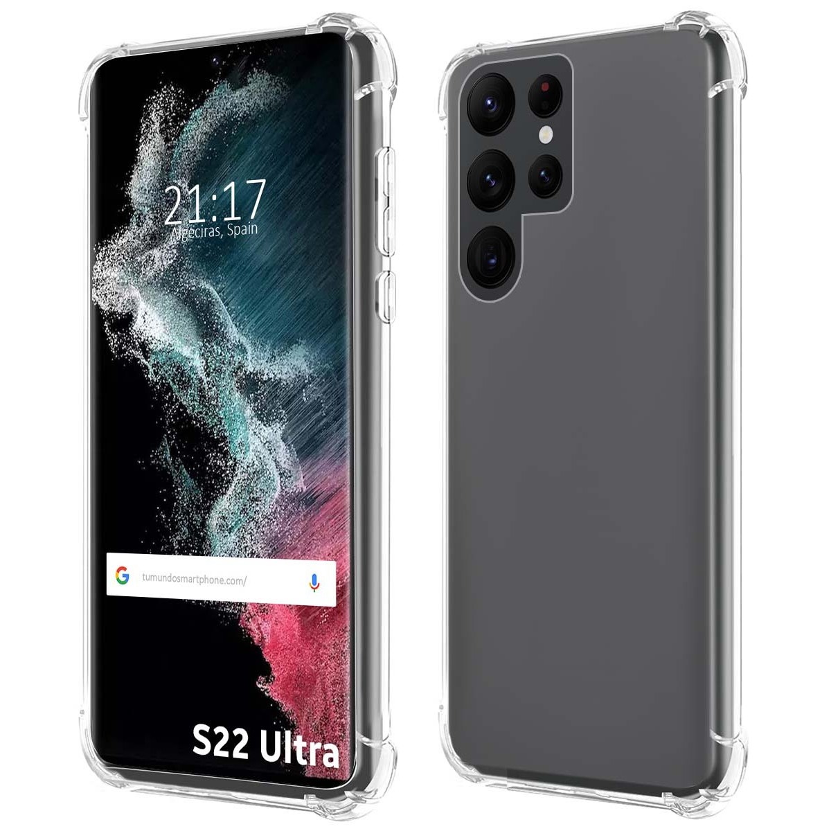 Funda Silicona Antigolpes Transparente para Samsung Galaxy S22 Ultra 5G