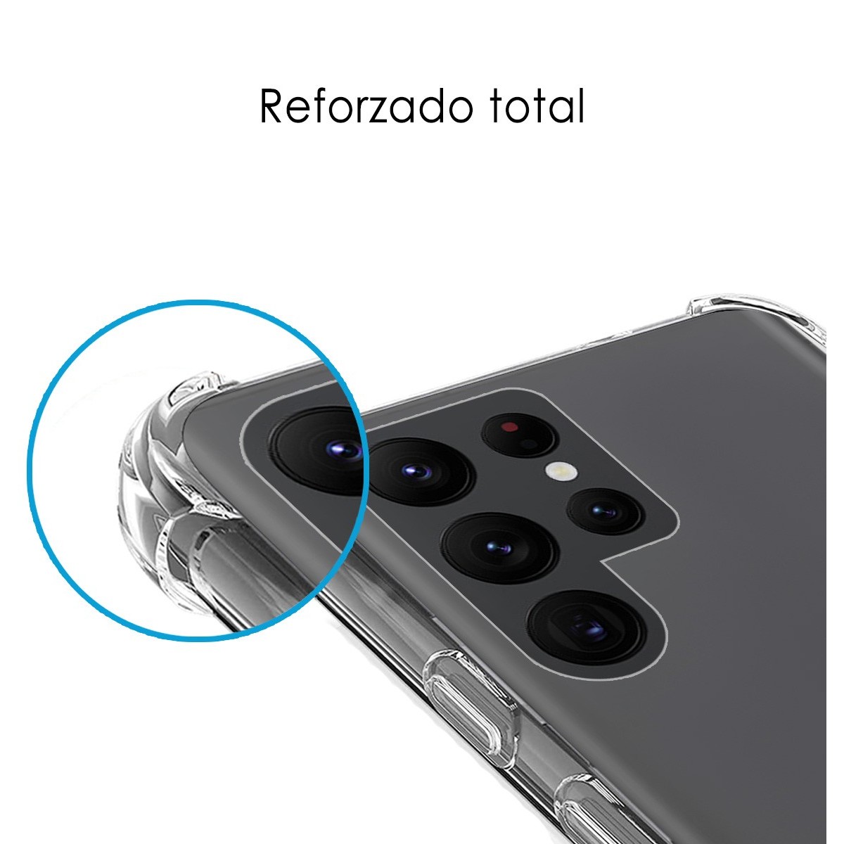 Funda Silicona Antigolpes Transparente para Samsung Galaxy S22 Ultra 5G