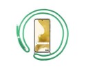 Funda Colgante Transparente para Samsung Galaxy S22 5G con Cordon Verde Agua