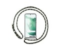 Funda Colgante Transparente para Samsung Galaxy S22 Plus 5G con Cordon Verde / Dorado