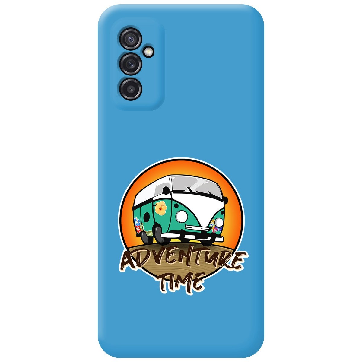 Funda Silicona Líquida Azul para Samsung Galaxy M52 5G diseño Adventure Time Dibujos