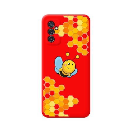 Funda Silicona Líquida Roja para Samsung Galaxy M52 5G diseño Abeja Dibujos