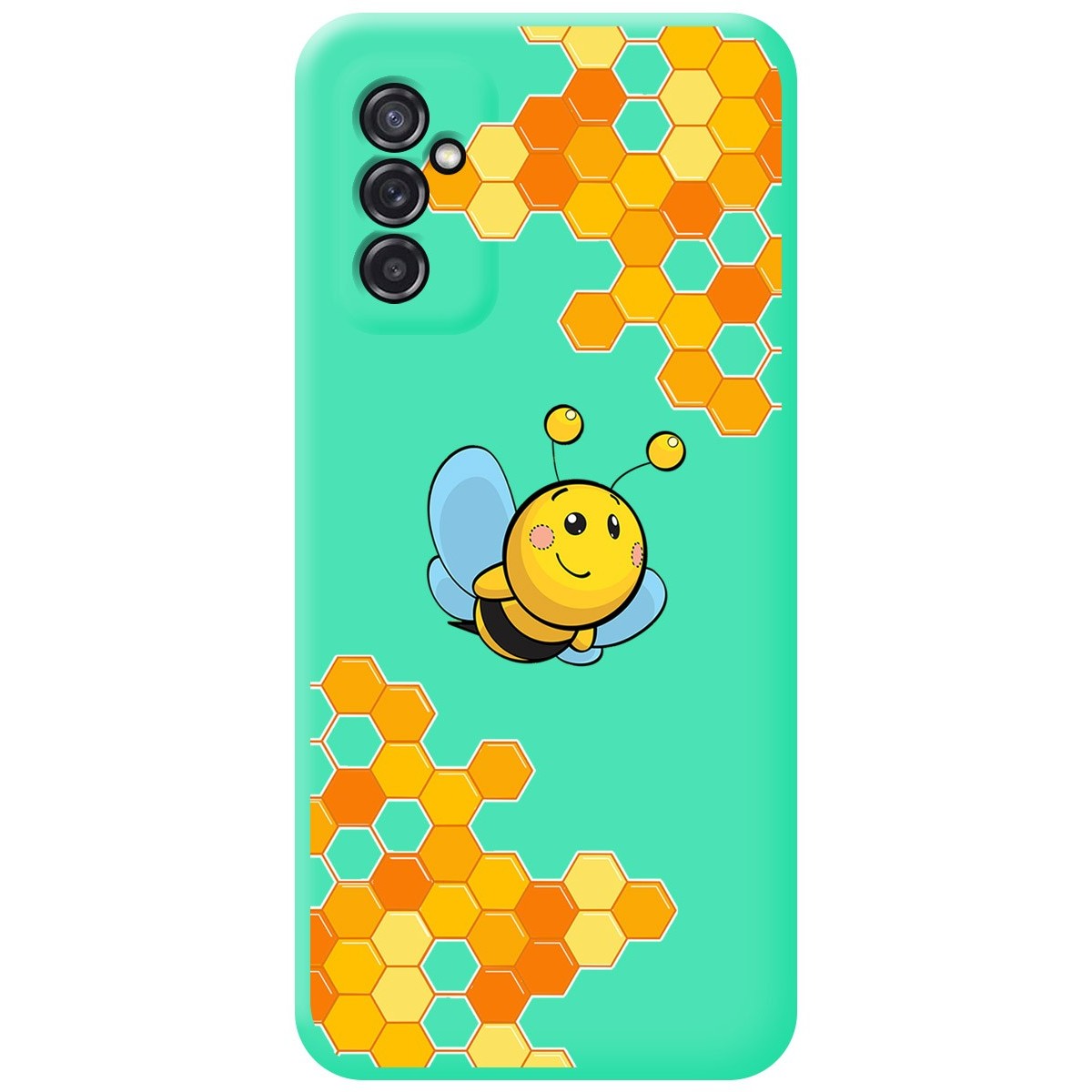 Funda Silicona Líquida Verde para Samsung Galaxy M52 5G diseño Abeja Dibujos