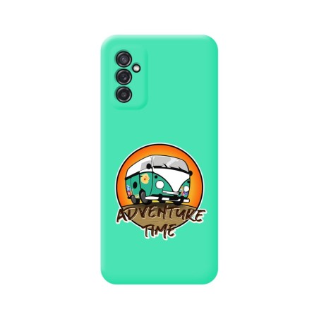 Funda Silicona Líquida Verde para Samsung Galaxy M52 5G diseño Adventure Time Dibujos