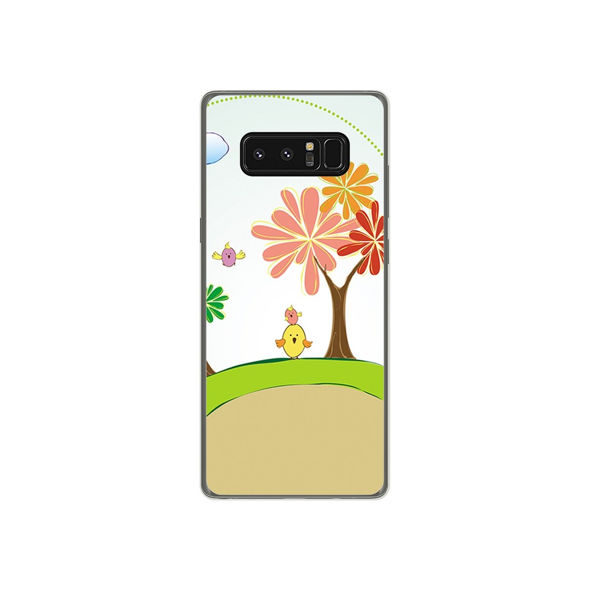Funda Gel Tpu para Samsung Galaxy Note 8 Diseño Primavera Dibujos