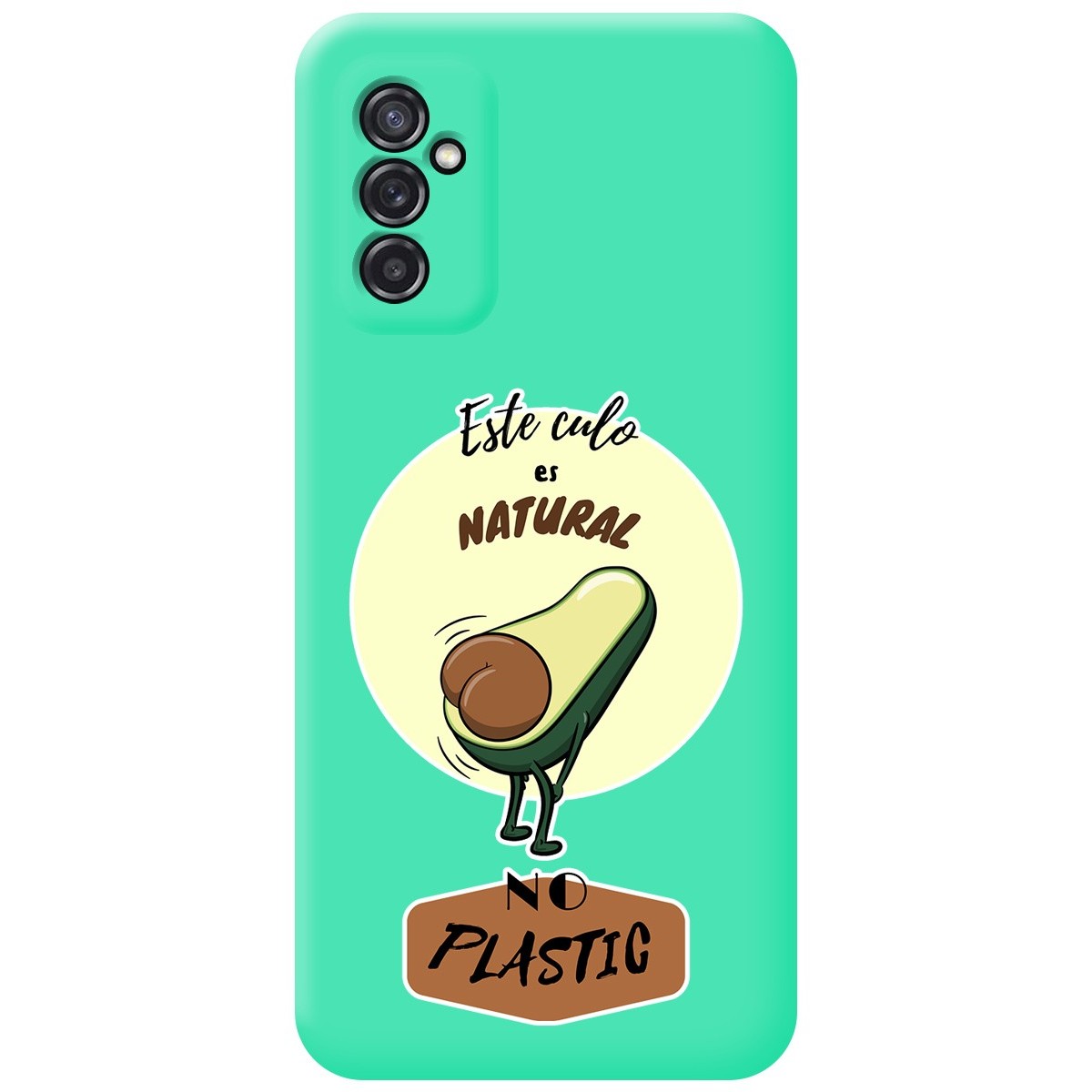 Funda Silicona Líquida Verde para Samsung Galaxy M52 5G diseño Culo Natural Dibujos