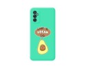 Funda Silicona Líquida Verde para Samsung Galaxy M52 5G diseño Vegan Life Dibujos