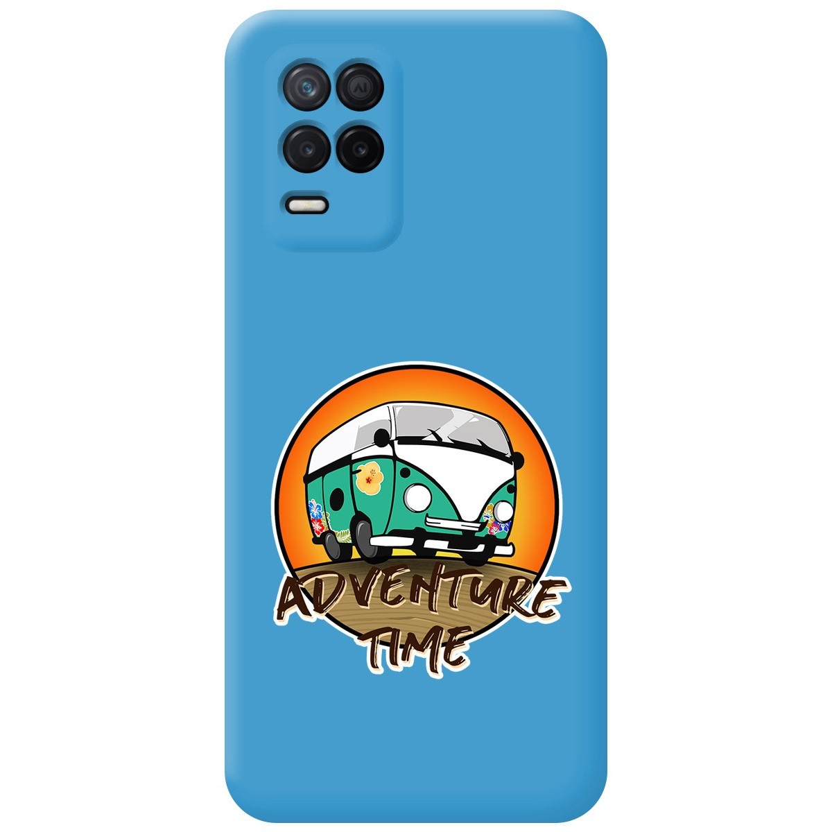 Funda Silicona Líquida Azul para Realme 8 5G / Narzo 30 5G diseño Adventure Time Dibujos