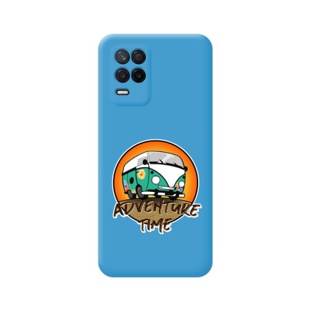 Funda Silicona Líquida Azul para Realme 8 5G / Narzo 30 5G diseño Adventure Time Dibujos