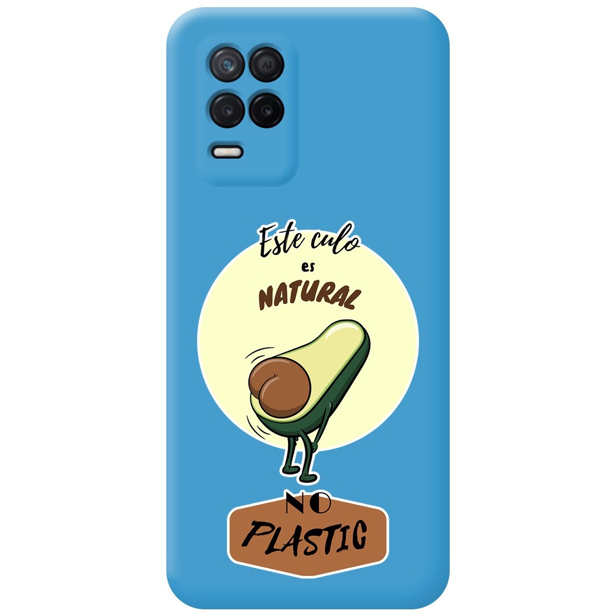 Funda Silicona Líquida Azul para Realme 8 5G / Narzo 30 5G diseño Culo Natural Dibujos
