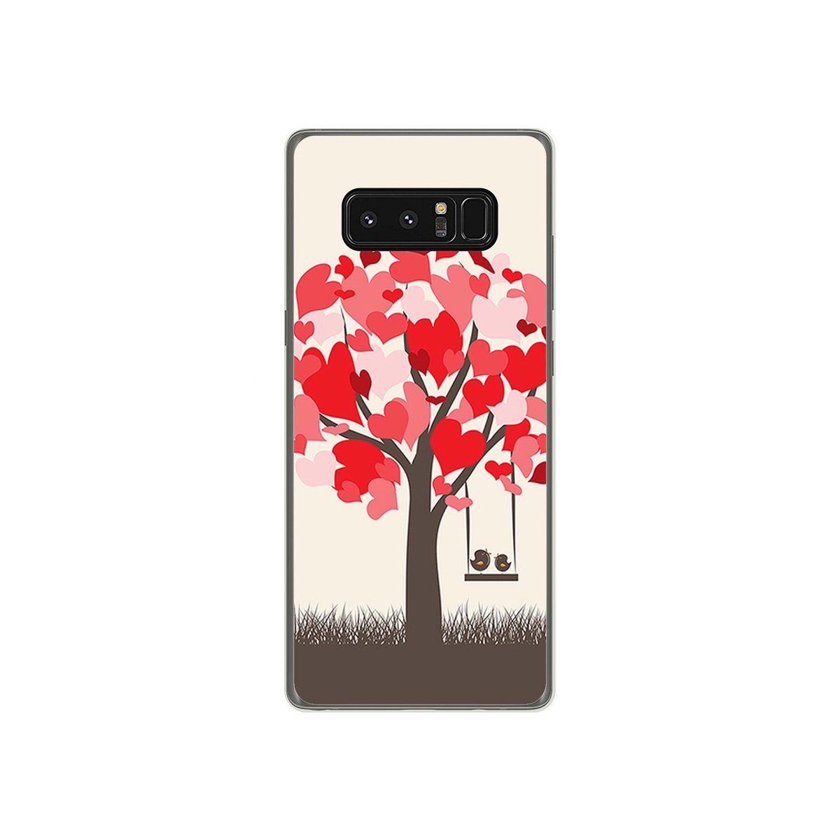 Funda Gel Tpu para Samsung Galaxy Note 8 Diseño Pajaritos Dibujos