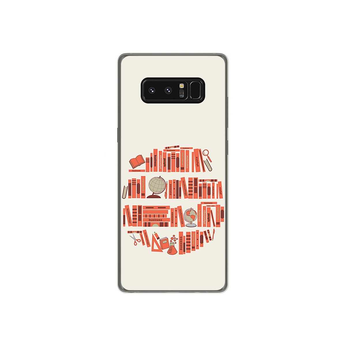 Funda Gel Tpu para Samsung Galaxy Note 8 Diseño Mundo Libro Dibujos