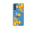 Funda Silicona Líquida Azul para Samsung Galaxy S21 FE 5G diseño Abeja Dibujos