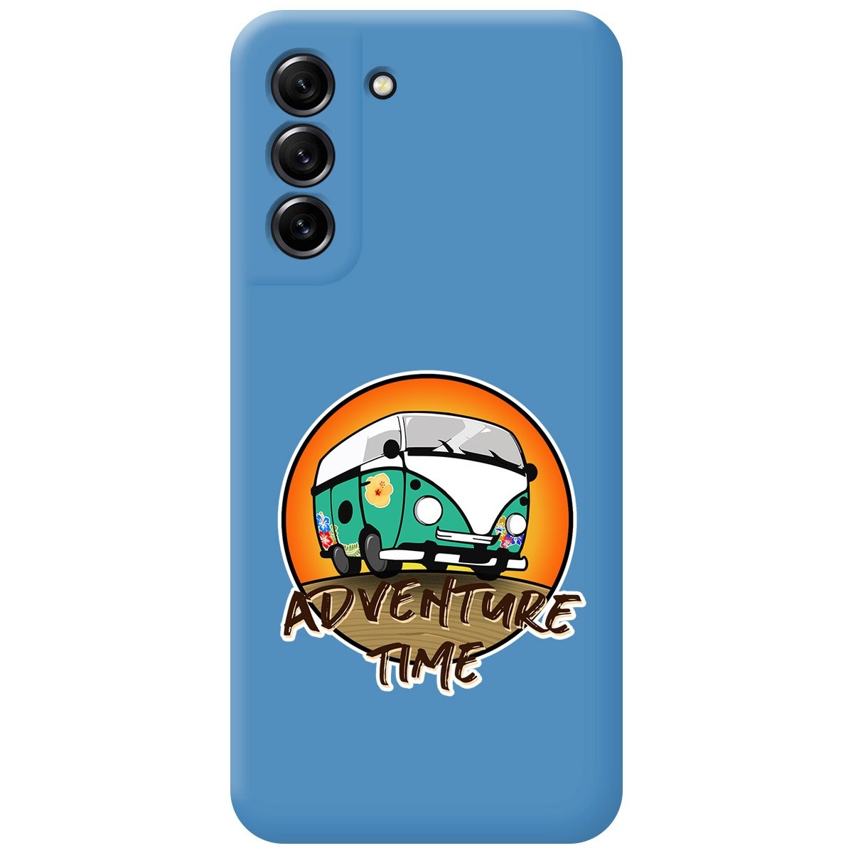 Funda Silicona Líquida Azul para Samsung Galaxy S21 FE 5G diseño Adventure Time Dibujos
