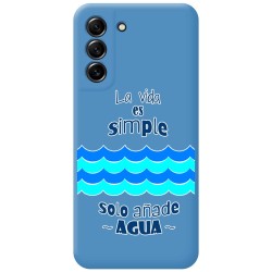 Funda Silicona Líquida Azul para Samsung Galaxy S21 FE 5G diseño Agua Dibujos